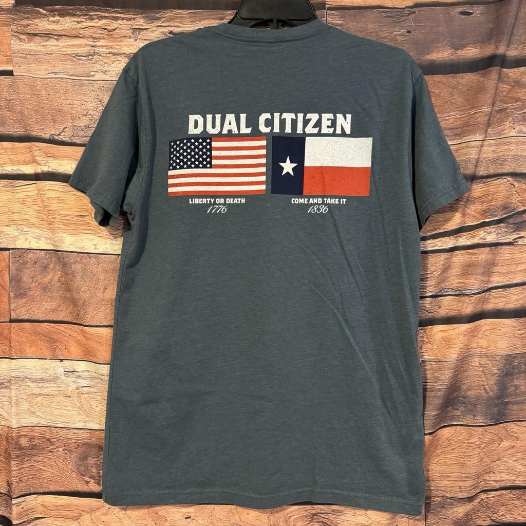 Dual Citizen Texas American Flag Medium Lone Star Shooting Sports Tee Unisex T-Shirt