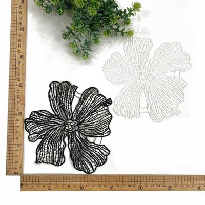 Свадебное платье кружевная ткань цветочная аппликация DIY поделки белый лоскут ткани черный аппликация из ткани ручной работы шитье