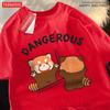 Sisters Tops Raccoon Looking In The Mirror T Shirt Casual Breathable Street Hip Hop Tops Cotton Cool Oversized Brother T-Shirt