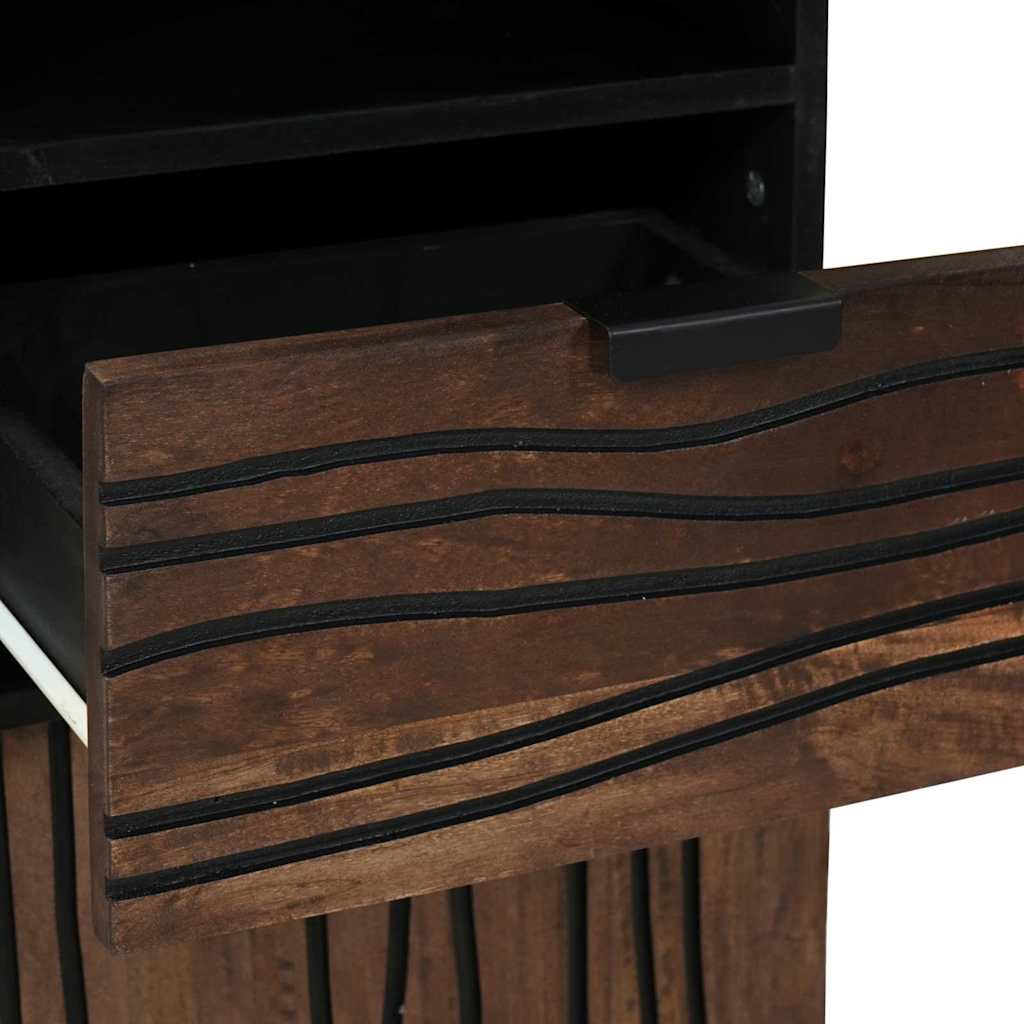 Bathroom Cabinet Walnut 38 x 33 x 160 cm Particleboard