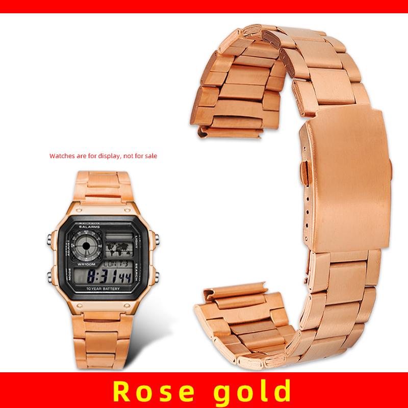 Для часов Casio AE-1200/1300 F-91W SGW400 F84 A158W/168 W-216H AE1200 Металлический ремешок из нержавеющей стали 18 мм мужской ремешок Браслет