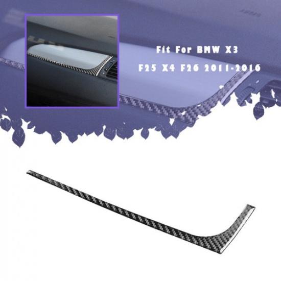 Interior Dashboard Cover Carbon Fiber Sticker For BMW X3 F25 X4 F26 2011-2016