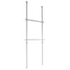 Tension Hanger Double Matte White Large 60kg Load Easy Tensioning Expandable Height and Suitable for Drying Assembly Required Rack, Slim,