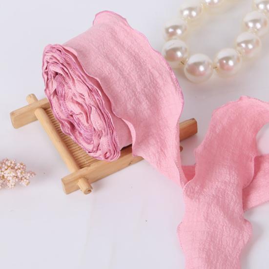 1 рулон 900x4 см плиссированной ленты отделки DIY шитье цветок свадебные букеты подарочная коробка упаковка оборка край ленты однотонная полиэстеровая декоративная лента