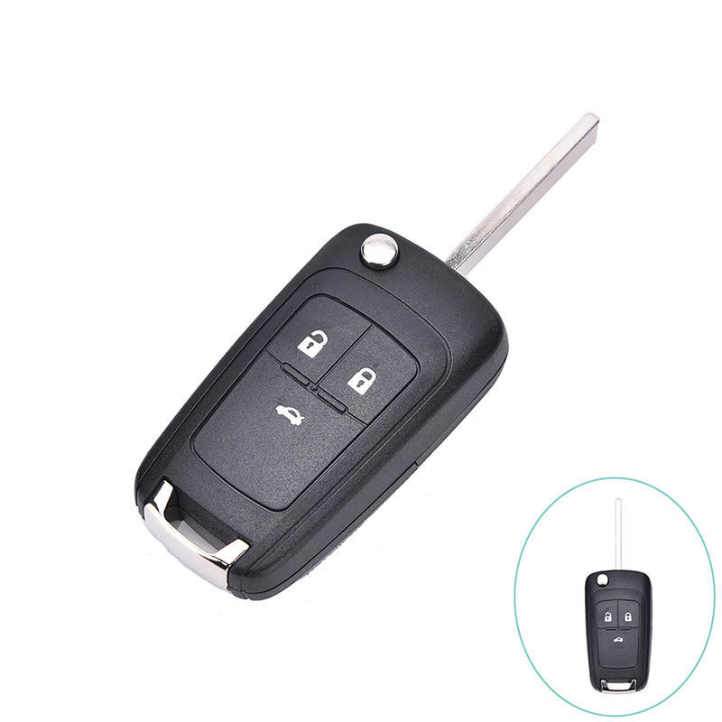 Lip Folding 3 Button Flip Remote Key Shell Case Cover Fob For Chevrolet Cruze