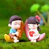 Moon Couple Miniature Figurine Fairy Garden Dollhouse Decor Micro Landscape