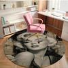 Marilyn Monroe Print Round Rug, Washable Floor Carpet, For Entryway Dorm Laundry Room Office Study, Home Decor Birthday Christmas Gift