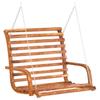 Hollywood Swing with Roof Solid Fir Wood with Teak Finish