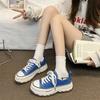 Холщовые туфли для женщин с перекрещенной уздечкой осень-зима увеличивающая обувь мода низкая помощь толстая подошва повседневная обувь для доски