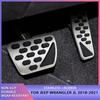 Stainless Steel Car Accelerator Brake Pedals Slip Resistance Cover for Jeep Wrangler JL 2018- JK 2007-2017