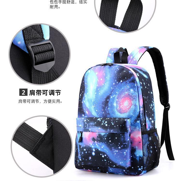 Youth Fashion Backpack Shoulder Bag Pencil Case Children'S Student School Bag 3-Piece Set