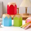 2 Pcs Pencil Head Shape Pen Holder Desktop Pen Storage Box Multi-functional Makeup Brush Organizer for Classroom Home Office Supplies