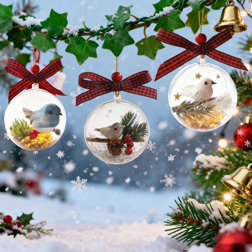 Набор 3D украшений из красного хрусталя, идеально подходящий для рождественских елок, памятных подарков, декора комнаты и пластиковых рождественских шаров