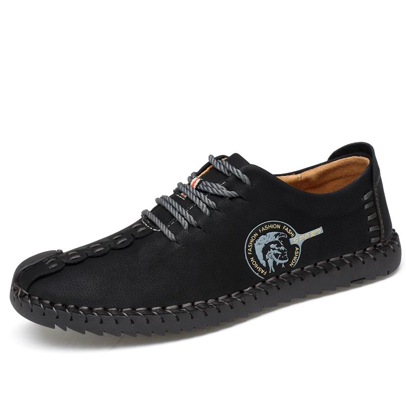 Мужские большие размеры 38-47, резиновая мягкая подошва, нескользящие, износостойкие мокасины ручной работы, обувь для вождения автомобиля