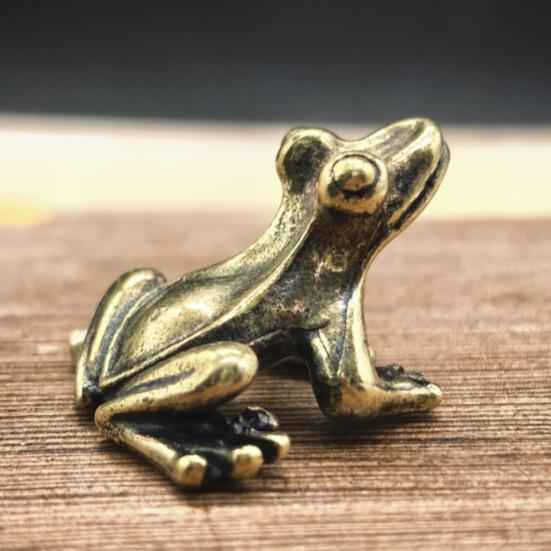 Медитирующая лягушка фигурка сплав мини статуэтка дзен лягушки ретро миниатюрная лягушка настольное украшение для дома офиса гостиной декорация