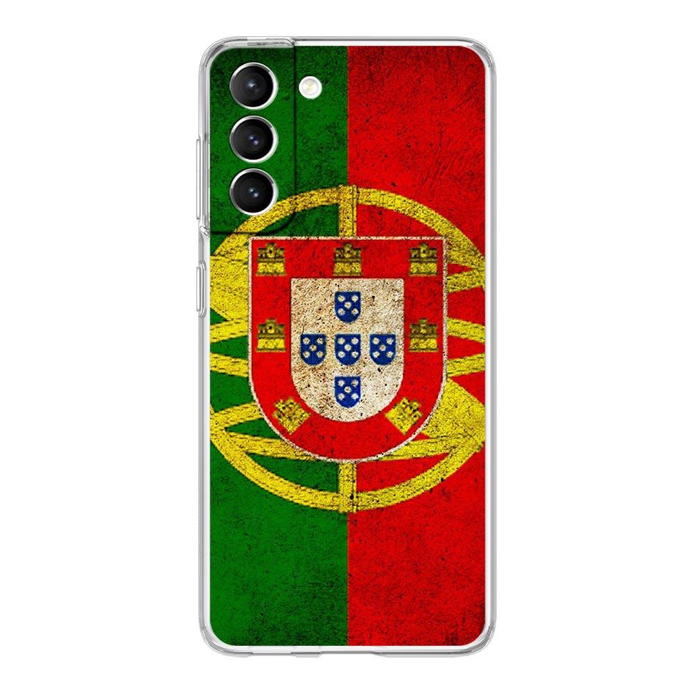 Чехол для телефона с флагом Португалии Soccer 7 для Samsung Galaxy S22 5G S20 Ultra S21 FE 5G S10E S9 S8 S10 Plus Note 20 10, мягкий прозрачный чехол