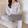 Korean Style Spring Autumn Rest Pajamas for Women Fashion Long Sleeve Pants High Grade Elegant Comfortable Lapel Loungewear