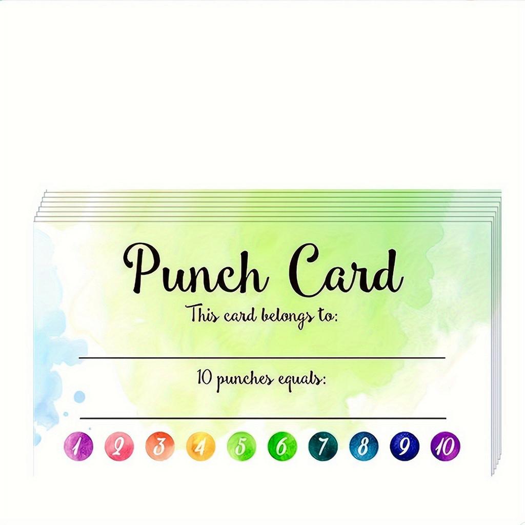 50pcs Punch Cards, My Reward Cards for Student, Home Behavior Incentive, Loyalty Cards Flower Punch Cards