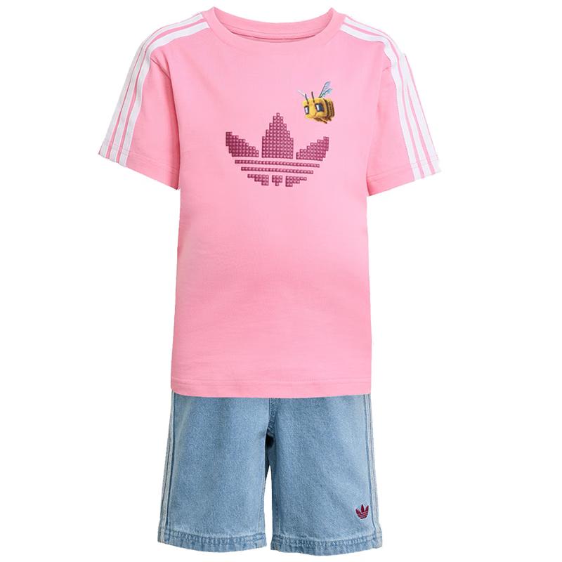 adidas Детский спортивный комплект с коротким рукавом Minecraft Trefoil