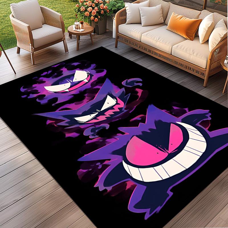 Gengar Print Rug, Washable Floor Carpet, For Entryway Dorm Laundry Room Office Study, Home Decor Birthday Christmas Gift