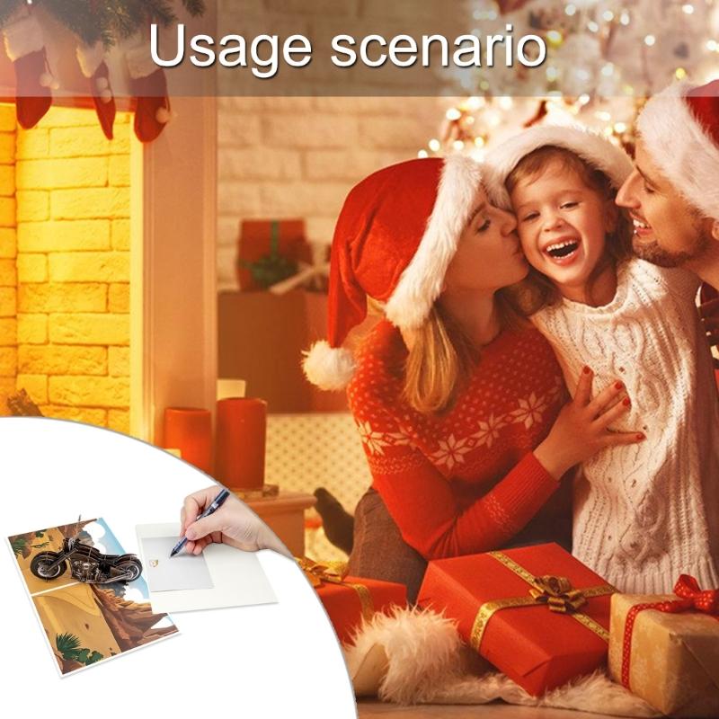 Всплывающая открытка на день рождения для мотоциклиста с конвертом из плотной бумаги. Поздравительная открытка «С днем рождения». Уникальный подарок для него.