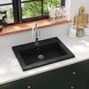 VidaXL Washbasin In Granite 600x450x120 Mm Black Countertop Basin Bathroom 142962