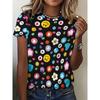 Women's 3D Printed Summer Women's Top Women's T-shirt Short Sleeved Fresh and Sweet T-shirt