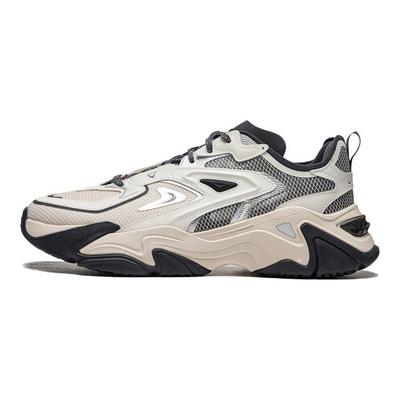Li Ning CF Su Series Удобные универсальные амортизирующие прочные низкие повседневные туфли для повседневной носки для мужчин Серые кроссовки с оттенком белого AGLU141-1