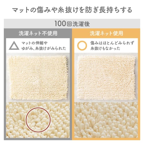 Daiya Flaundry Laundry Net for Bathroom, Toilet, and Entryway Mats, 51cm Wide x 17cm Deep x 17cm High, Tangle-Resistant Mesh, Coarse and Fine Mesh Fab