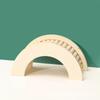 Decorative Wooden Hamster Ladder Wood Animals Cage Ladder Hamster Suspension Bridge Wave Shape Hamster Toy Staircase for Cage