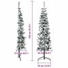 VidaXL Demi Sapin de Noël Artificiel Mince avec Neige Floquée Arbre de Noël Décoration de Vacances Ornement de Noël 344605