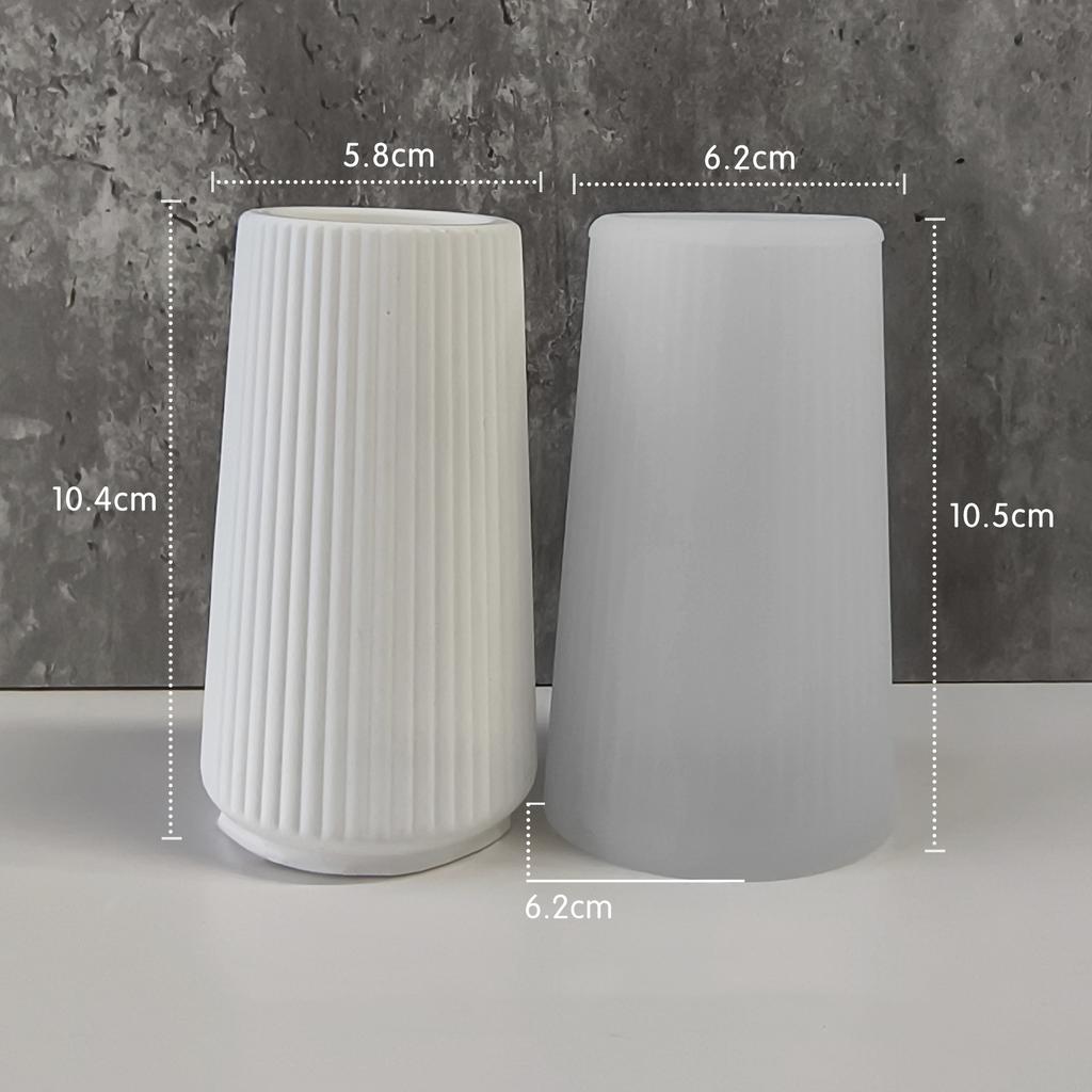 Полоски Ваза Силиконовая Форма DIY Гипсовая Ваза 3D Украшения Формы Эпоксидная Штукатурка Бетон Цветочный Горшок Форма Садовое Украшение