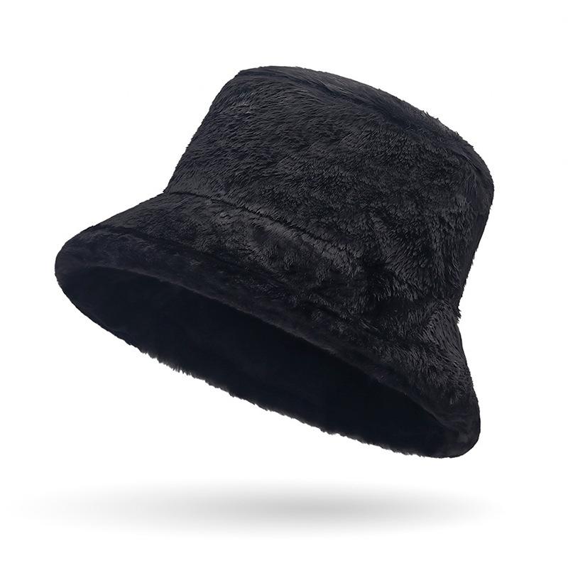 Плюшевая шляпа рыбака женская осень-зима толстая теплая панама с леопардовым принтом шляпа-тазик