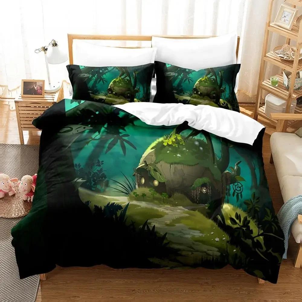 SkinFriendly Elegant Single Twin Full Queen King New Wakfu Size Bed Adult Kid Bedroom Sets 3D Print Quilt
