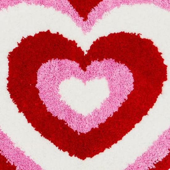 День святого Валентина Коврик для ванной Нескользящий Коврик для ванной в форме сердца Мягкий Моющийся Форма любви