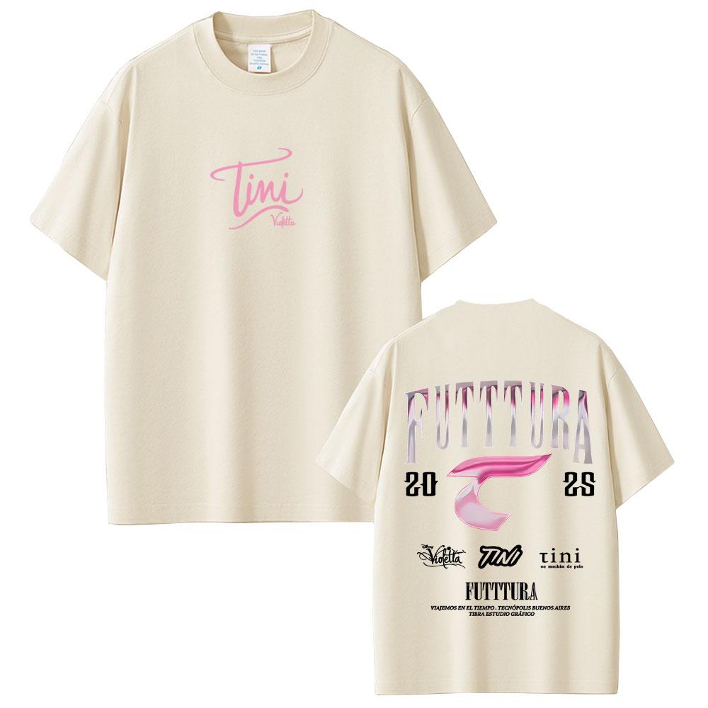 TINI Futttura 2025 Tour Tshirts Men Women Fashion Pop Music T Shirts Mens Casual Cotton Vintage Oversized Short Sleeve Tshirt