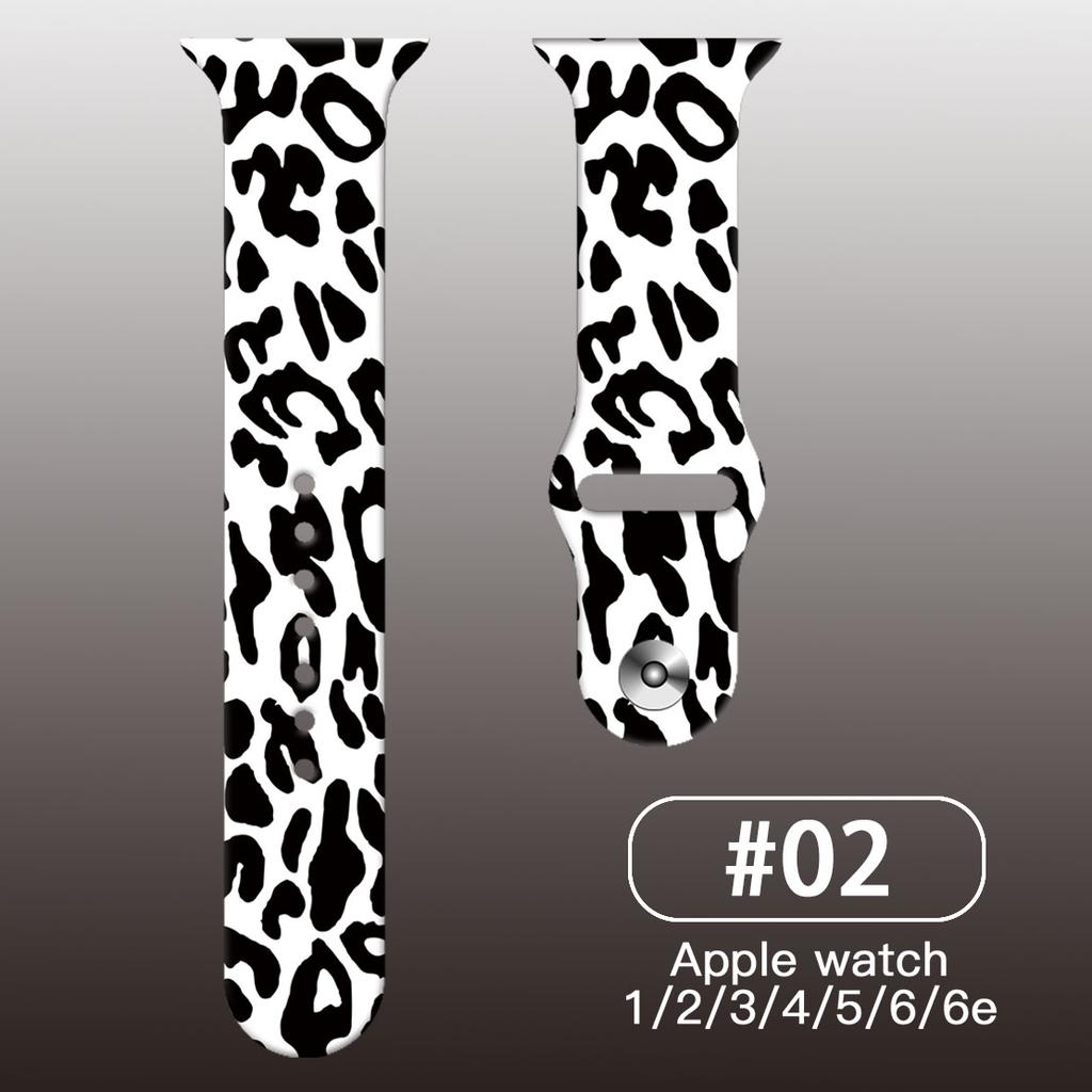 Силиконовый ремешок с леопардовым принтом для Apple Watch 44 мм 41 мм 45 мм 38 мм 40 мм 42 мм 49 мм браслет для iWatch 9 10 8 7 SE 6 5 4 3 2