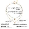 Stainless Steel 18K Gold Plated Necklace Layered Chain Double Stacked Neck Chain Sun Pendant  Beach