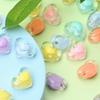 Конфетный цвет для изготовления ювелирных изделий, россыпью бусины, сделай сам, поделки, 10 шт., 13*17 мм, подвеска в форме сердца, оптовая продажа, ожерелье, браслет, прозрачный акрил, унисекс