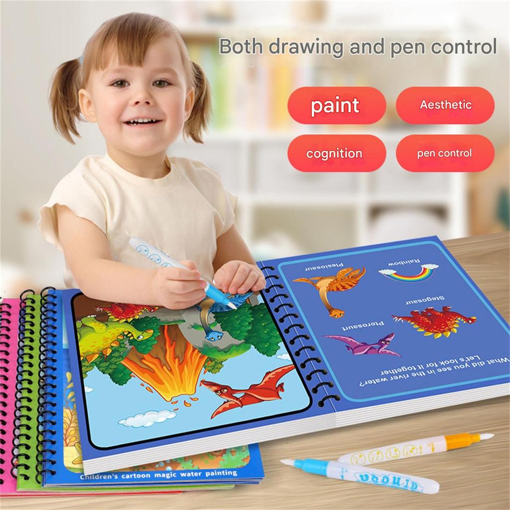 Детские игрушки для раннего образования, книга с ручкой, игрушки для рисования водой, подарок, многоразовая раскраска, книга для рисования