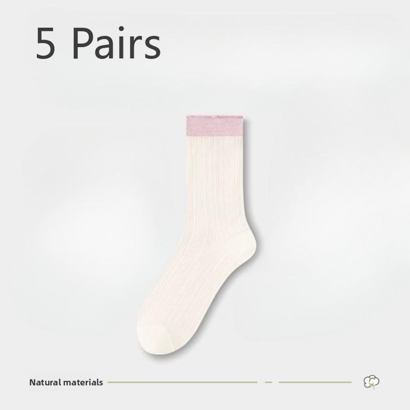 5 пар женских ультратонких прозрачных сетчатых дышащих носков для льда на весну и лето