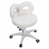 Swivel Vanity Chair, Vanity Makeup Chair with Adjustable Height, Plush Cover Bowknot Back Home Office Chair