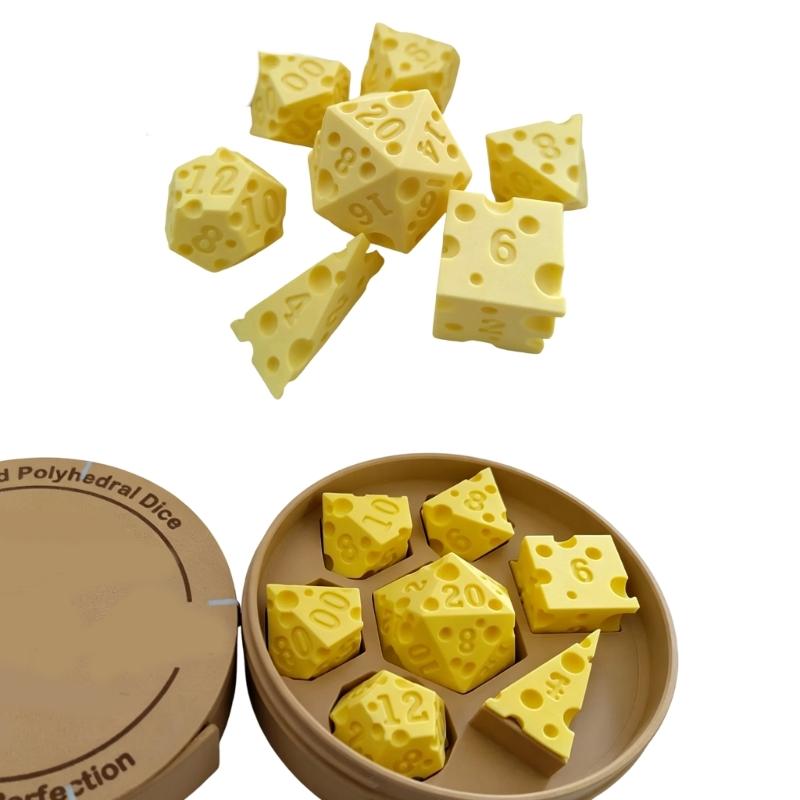 7Pcs/Set Polyhedral Plastic Dices Multi-Faced Various Shape Digital Game Dices for Club Party Family Board Game Props