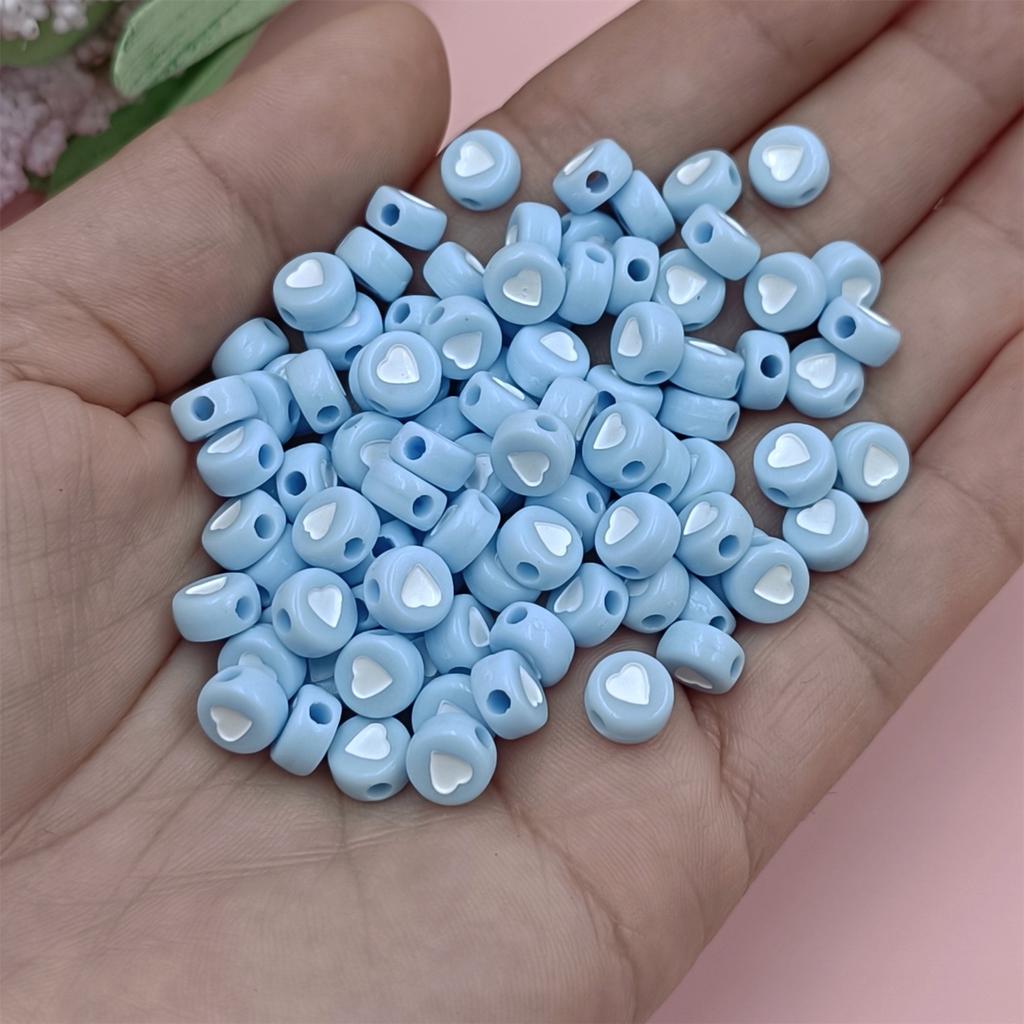 300 шт. в форме сердца ярких цветов, фурнитура для изготовления ювелирных изделий, 7 мм, модные свободные акриловые бусины «сделай сам», 300 шт.