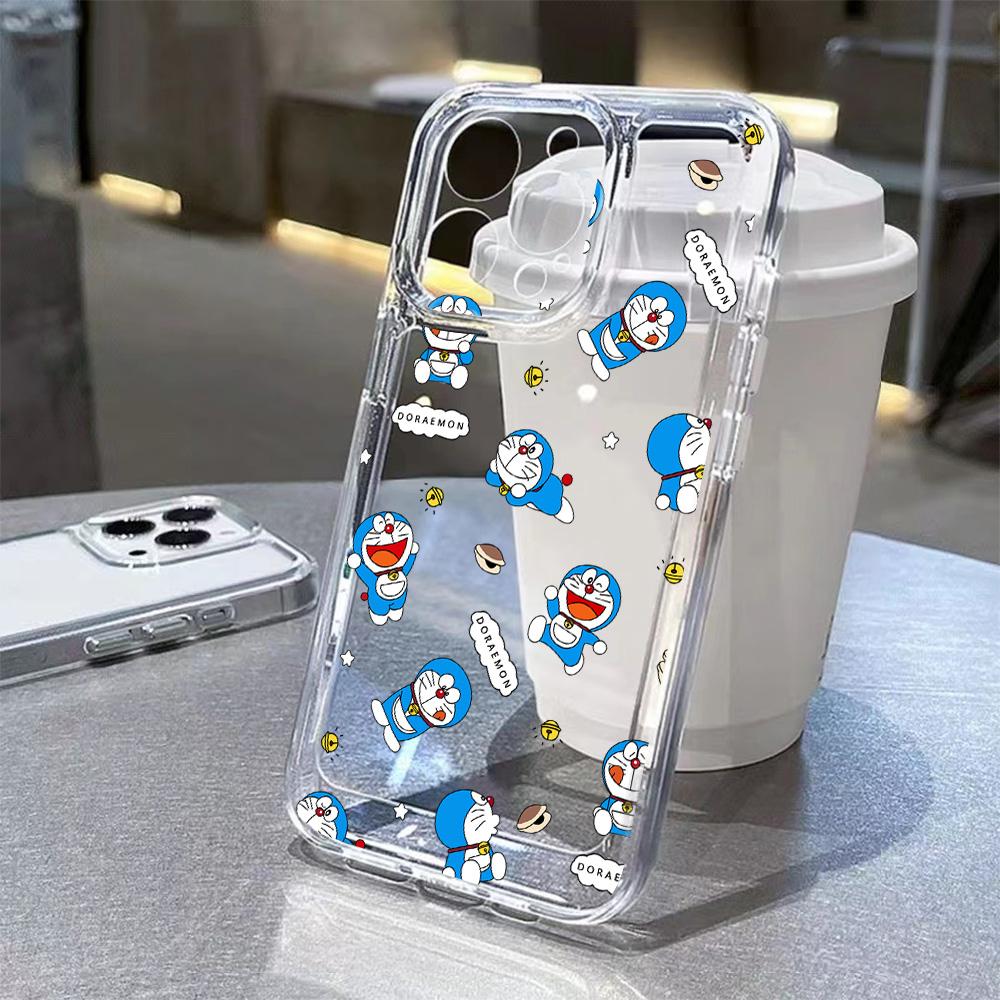 Мультяшный чехол для телефона Doraemon для Samsung Galaxy S26 S25 S24 S23 S22 S21 S20 FE Note20 10 Edge Plus Ultra Lite 5G Прозрачный чехол