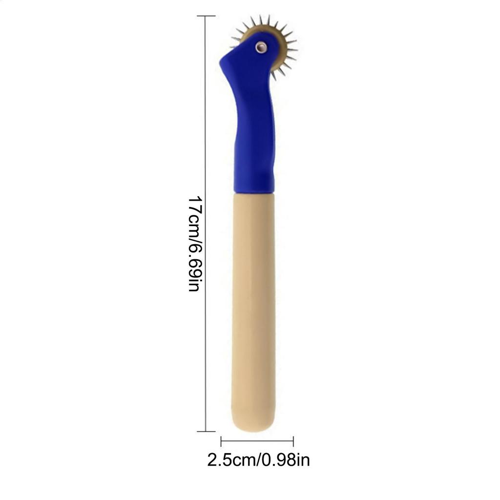 Sewing Tracing Wheel Pounce Wheel For Sewing Patterns With Wooden Handle Cutter Point Pattern Spacer Perforation Marking For