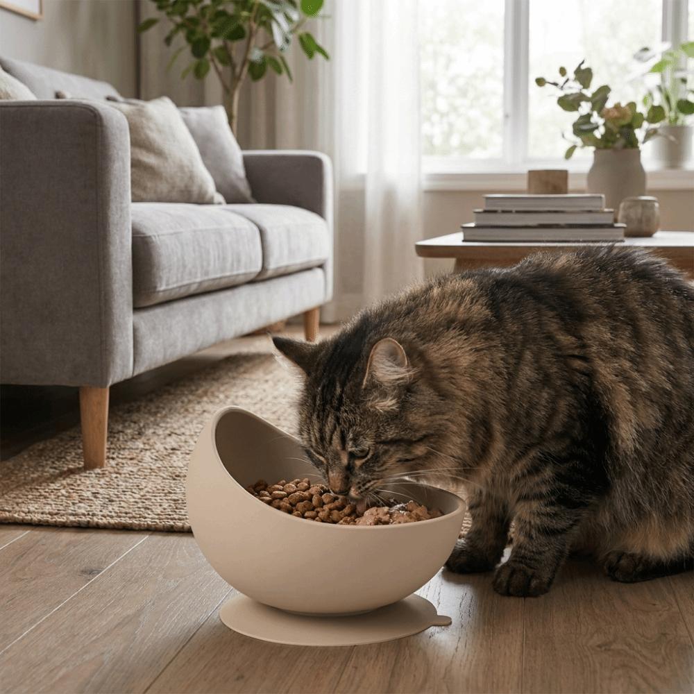 Suction Cups Silicone Pet Bowl Neck Protection Elevated Feeder Portable Dog Food Bowl  Pet Dining