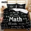 Black White Duvet Cover Mathematical Calculation Formula Bedding Set for Teens Boy Bed Linen Room Design Bedclothes Duvet Cover