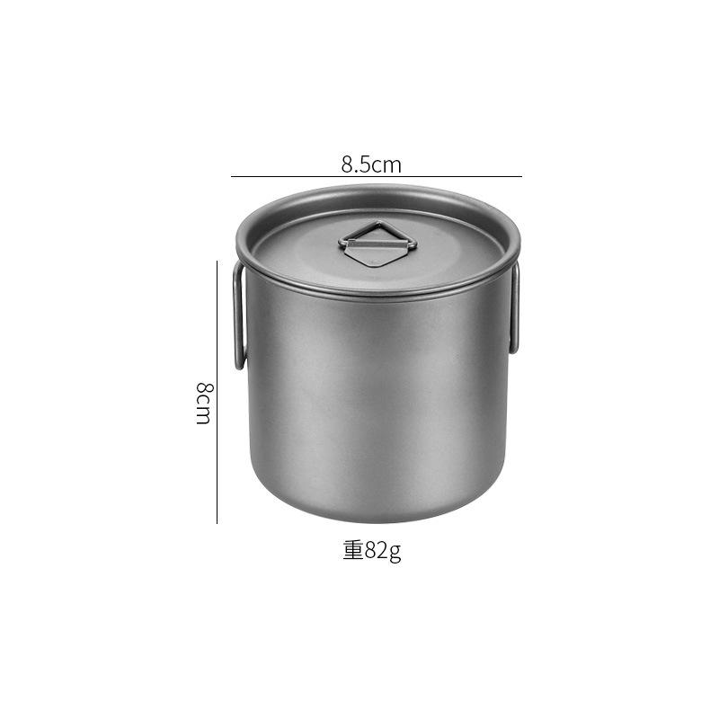 220 мл-550 мл титановая кружка для кемпинга с крышкой, походная кофейная кружка со складной ручкой, титановый горшок для походов