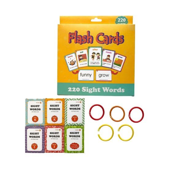 1 Set Sights Words Flash Cards Alphabet ABC English Words Spelling Preschool Learning Educational Cognitive Flashcard Toddlers Boys Girls Gift